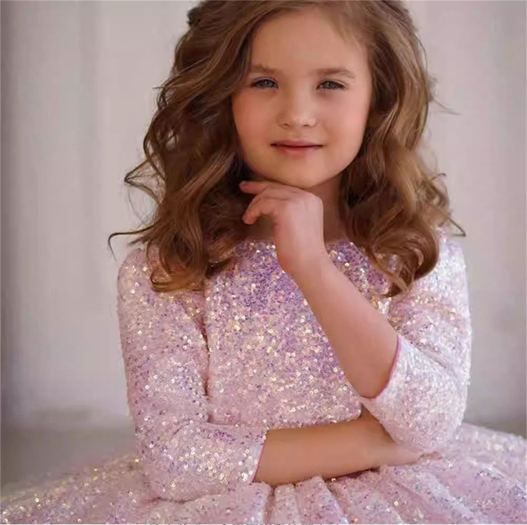 Glitter Pink Girl Dress Knee L - огляд і ціна Birthday Sash Glitter