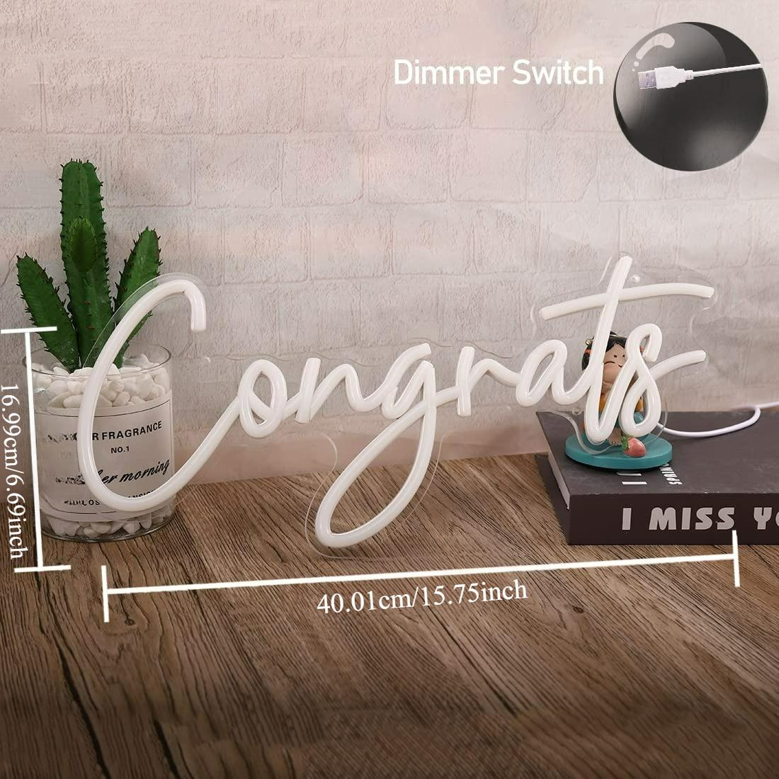 Congrats Neon Sign USB Dimmabl - огляд і ціна Neon Sign Party
