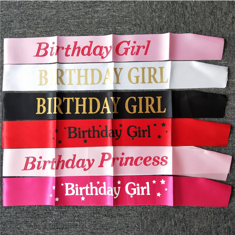 Birthday Girl Ribbons Shoulder - огляд і ціна Birthday Sash Glitter