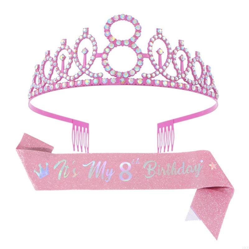 Glittering Pink Birthday Tiara - огляд і ціна Birthday Sash Glitter