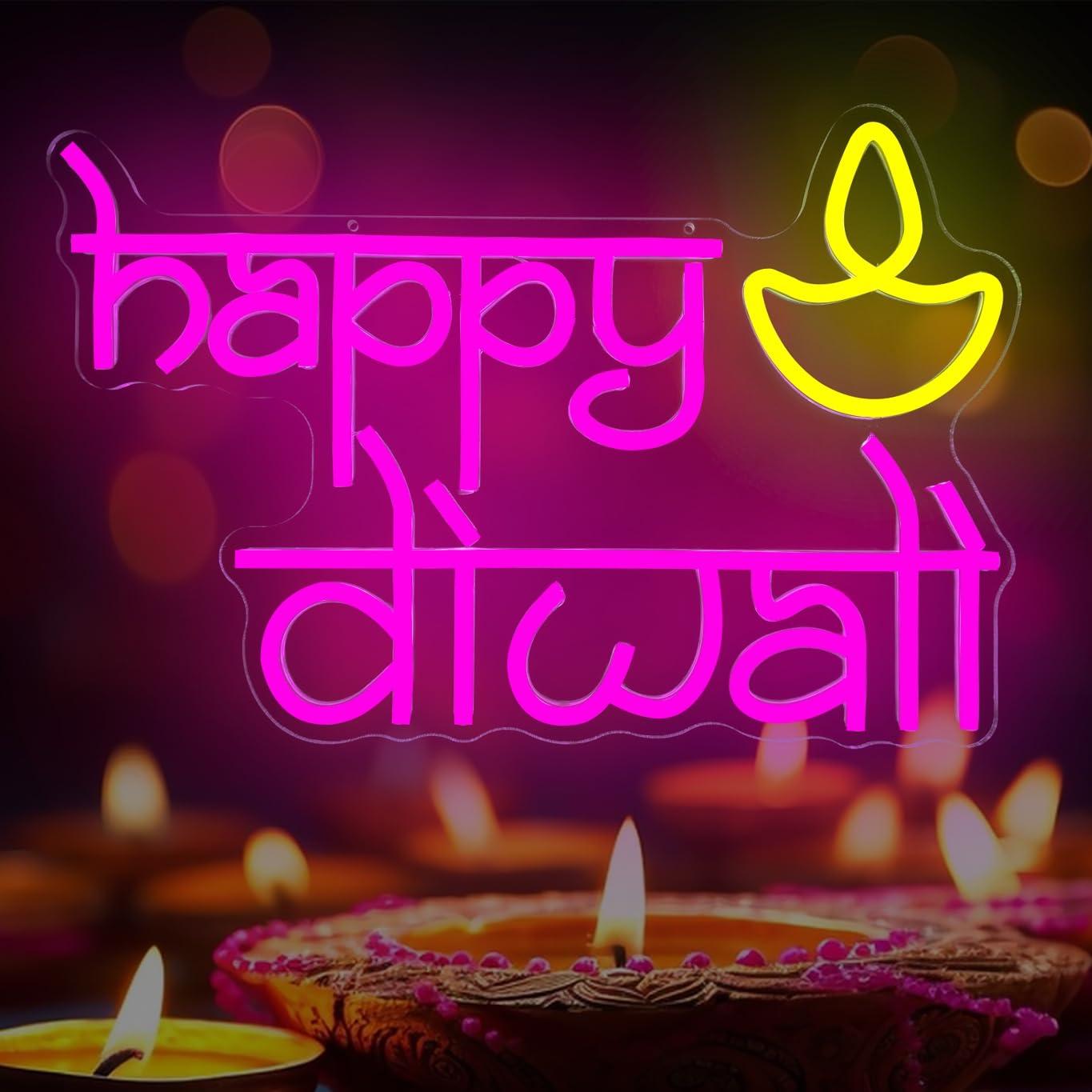 Happy Diwali Neon Sign USB Pow - огляд і ціна Neon Sign Party