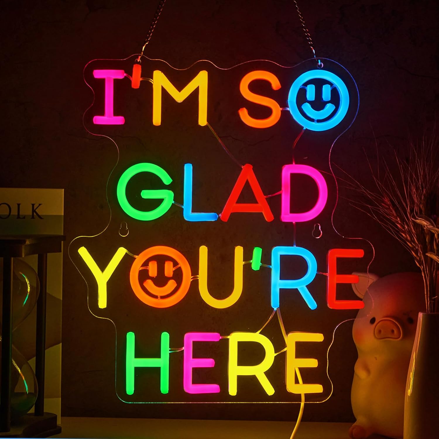  I'm So Glad You‘re Here Neon - огляд і ціна Neon Sign Party