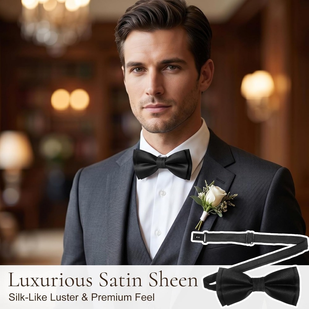 Men's Bow Ties, 2-Pack Solid C - огляд і ціна Event & Party Supply Photos