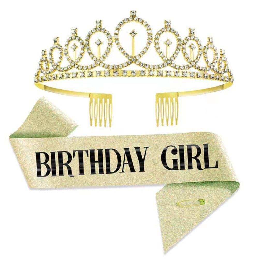 2Pcs/Set New Glitter Birthday  - огляд і ціна Birthday Sash Glitter