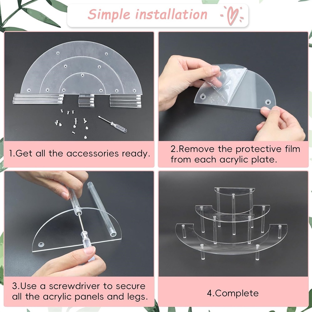 1/2pack Acrylic Display Riser  - огляд і ціна Cupcake Stand Tier