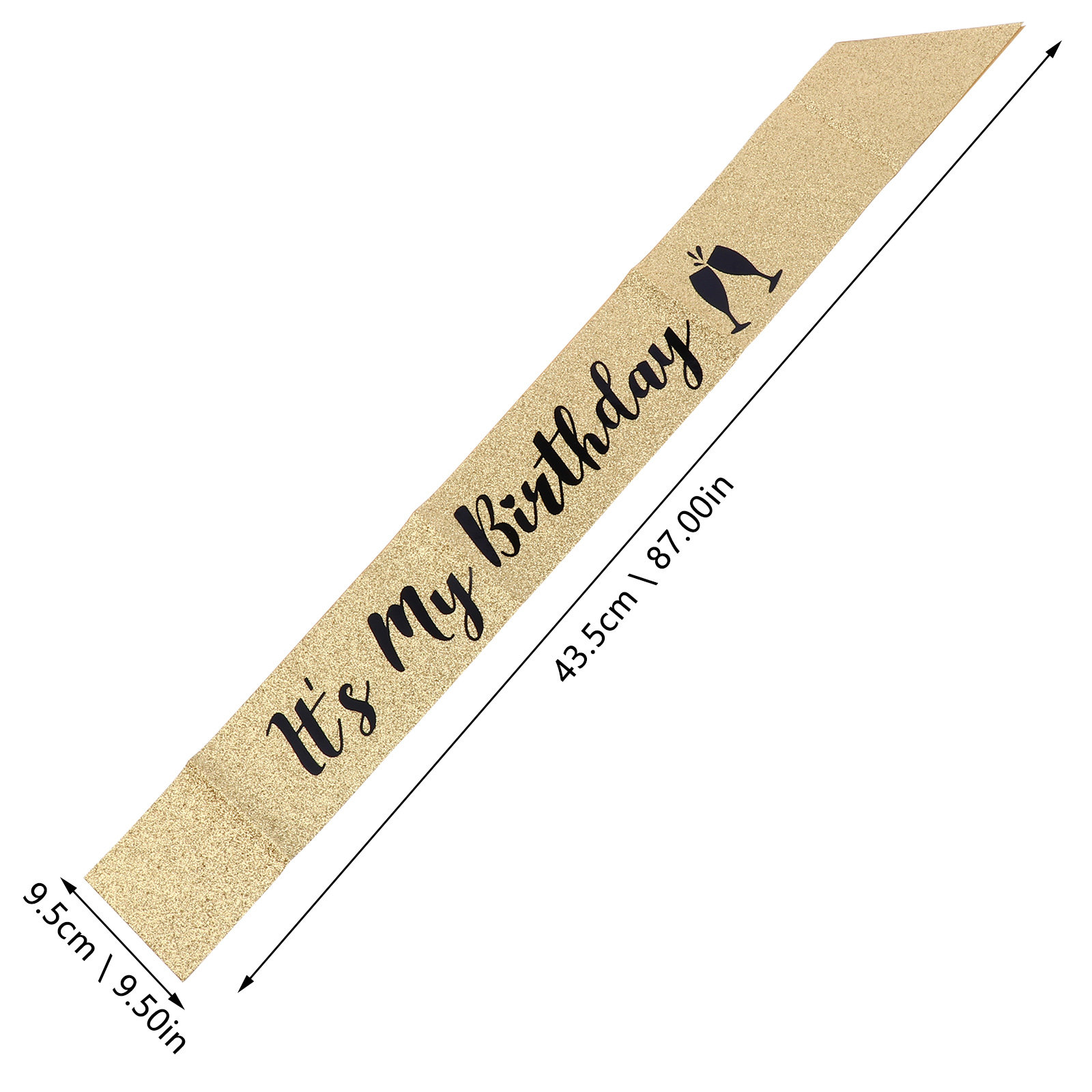 1Pcs Birthday Party Sash Glitt - огляд і ціна Birthday Sash Glitter