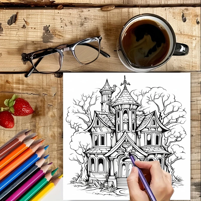 Haunted House Coloring Book fo - огляд і ціна Event Supplies