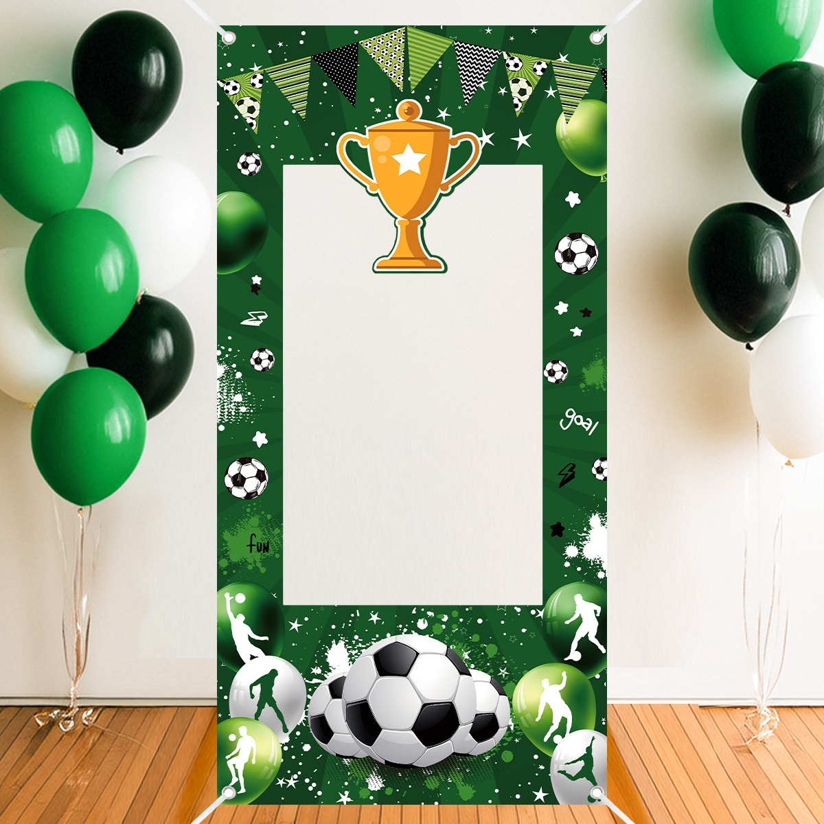 1pc Green Soccer Decorative Ph - огляд і ціна Photo Booth Frame