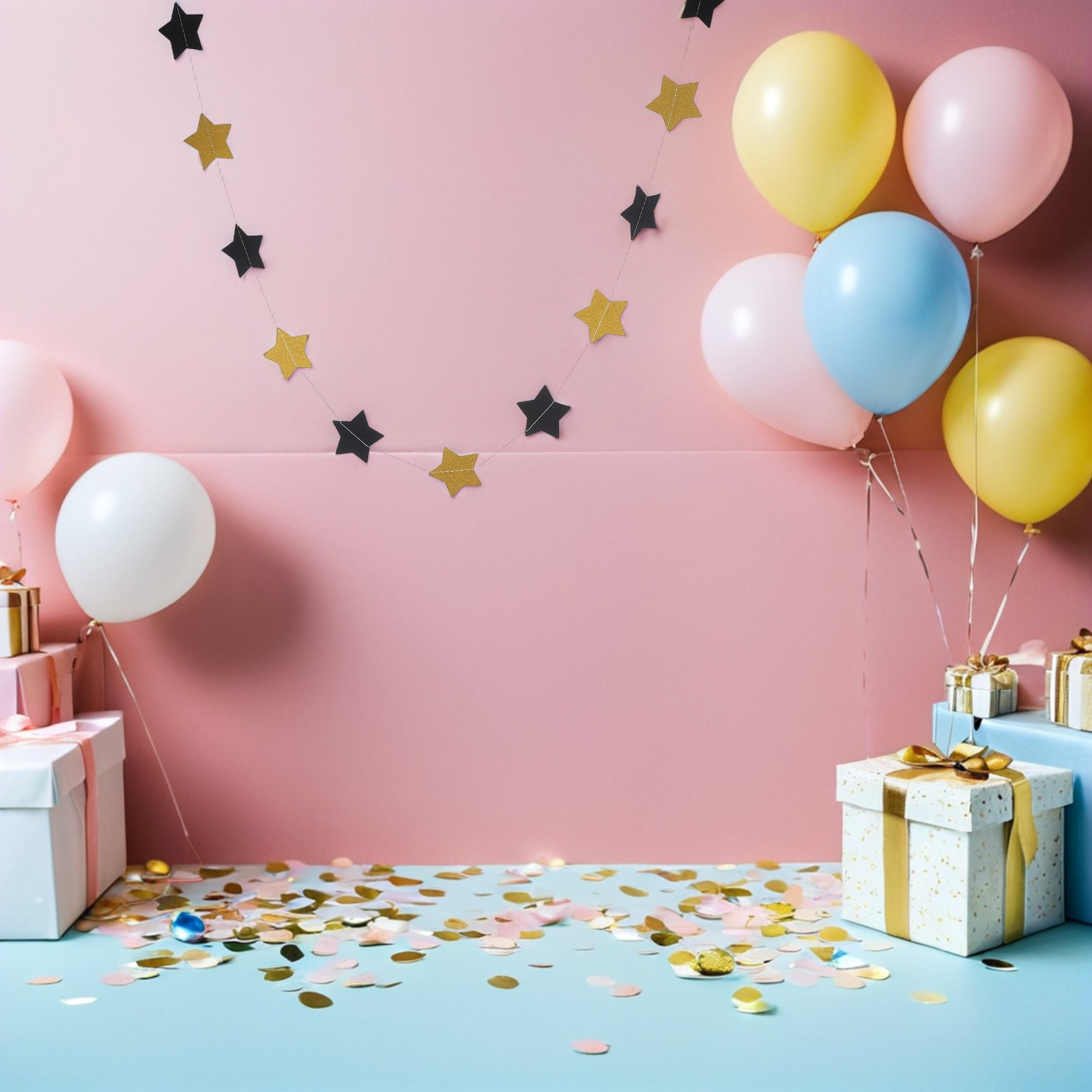 2Pcs Gold Star Garland Banner  - огляд і ціна Party Banner Gold