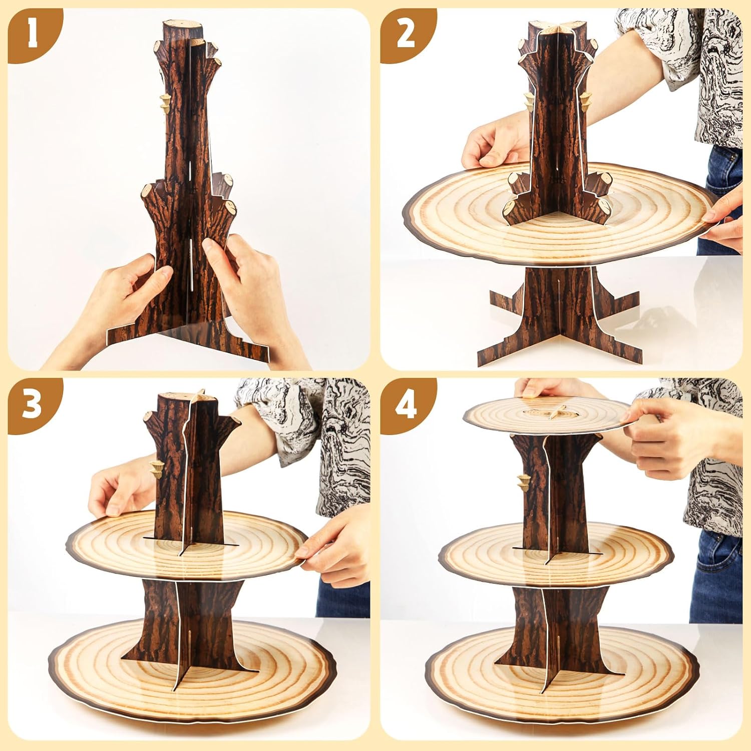 Wooden Cupcake Stand Decoratio - огляд і ціна Cupcake Stand Tier