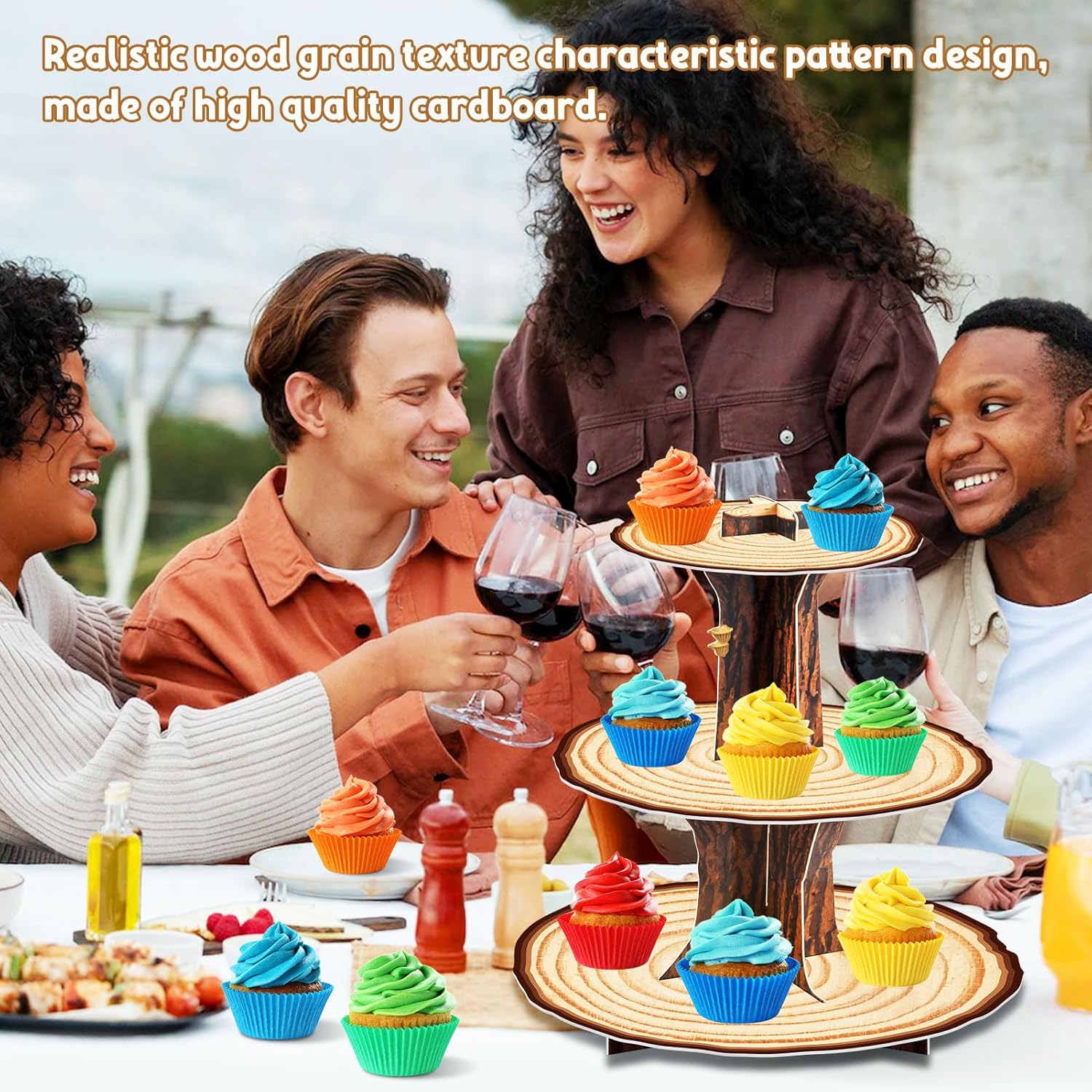 Wooden Cupcake Stand Decoratio - огляд і ціна Cupcake Stand Tier