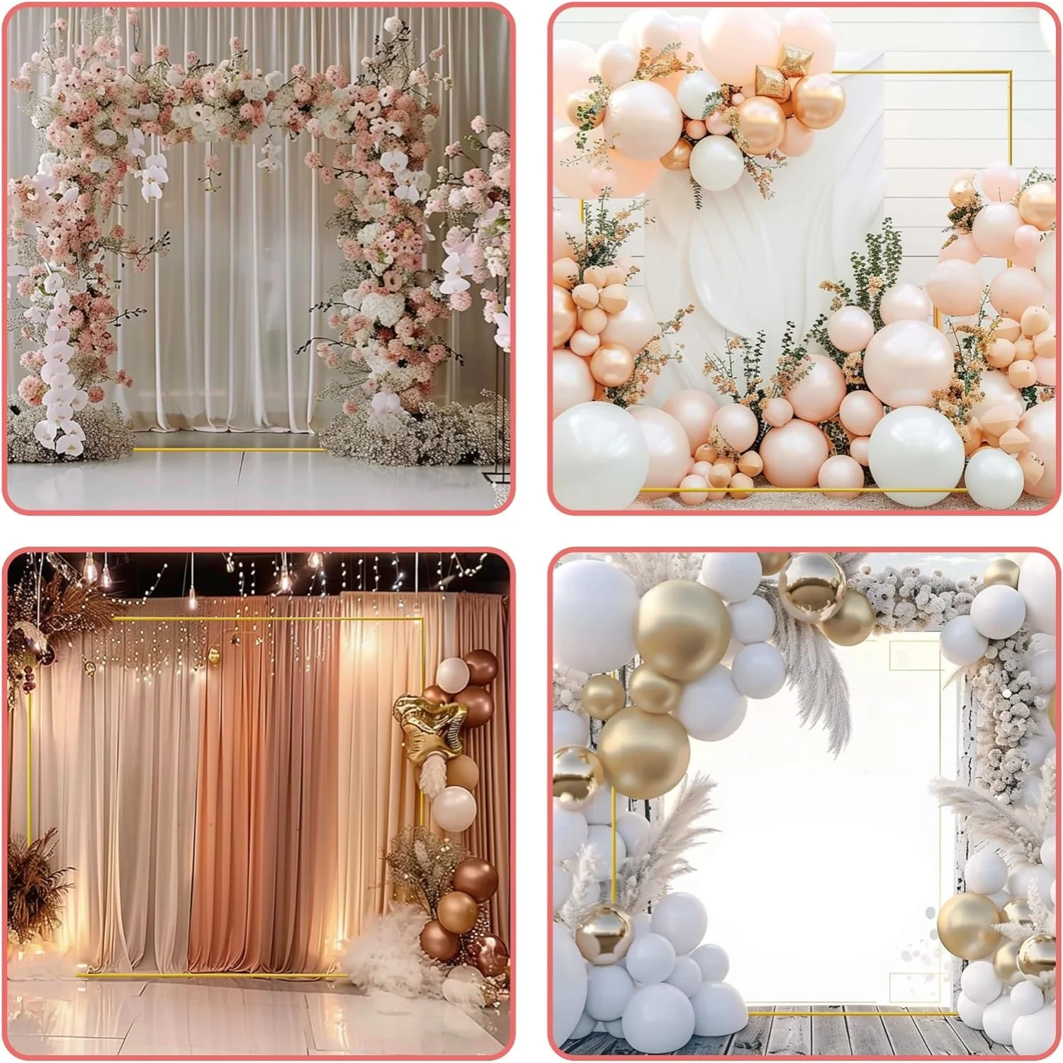 Gold Wedding Arches Square Bac - огляд і ціна Balloon Arch Kit
