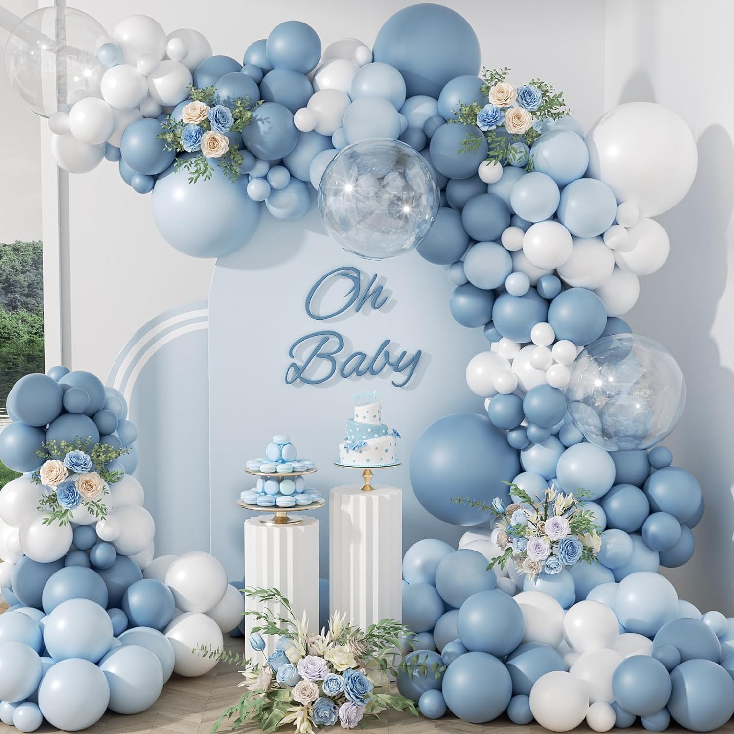 105Pcs Dusty Blue Balloon Arch - огляд і ціна Balloon Arch Kit