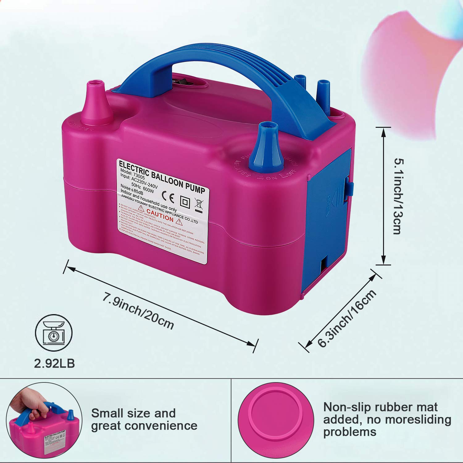 Portable Electric Balloon Blow - огляд і ціна Balloon Pump Hand
